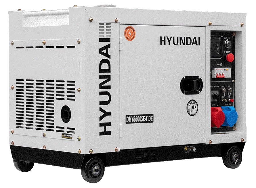 Генератор на 5 кВт Hyundai DHY 8600SE-T