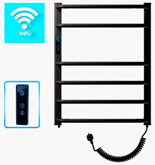 Полотенцесушитель Polywarm EU6/45 черный Sensor Wi-Fi в интернет-магазине, главное фото