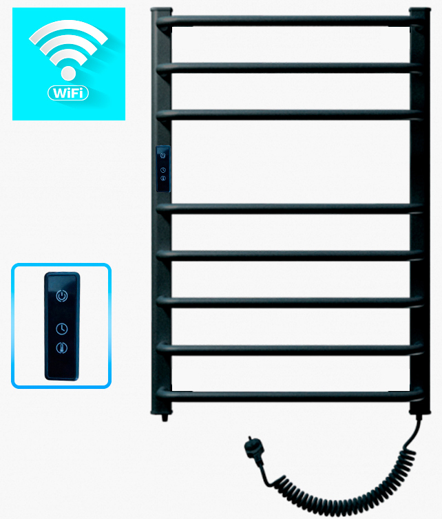 Полотенцесушитель Polywarm EU8/45 черный Sensor Wi-Fi в интернет-магазине, главное фото