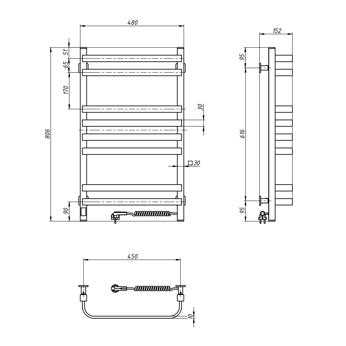 Navin Stugna 480х800 Sensor (12-249053-4880) Габаритні розміри