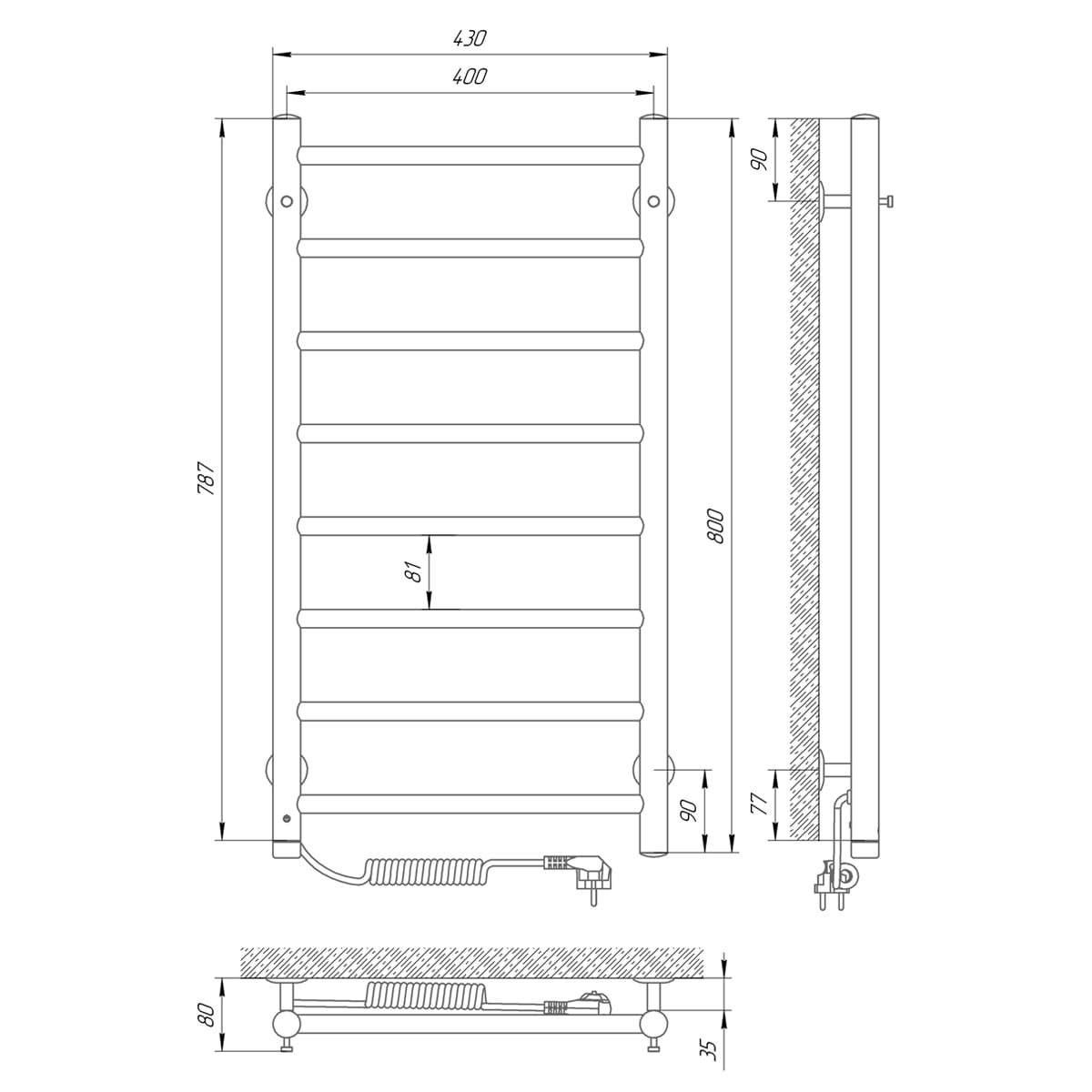 Laris Альфа П8 400х800 S3 (73207816) Габаритные размеры