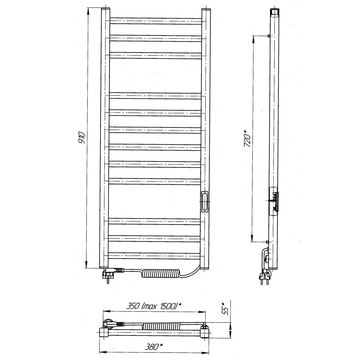 Laris Зебра Імідж ЧФ(Ч) 12 350х900 R3 (73207655) Габаритні розміри