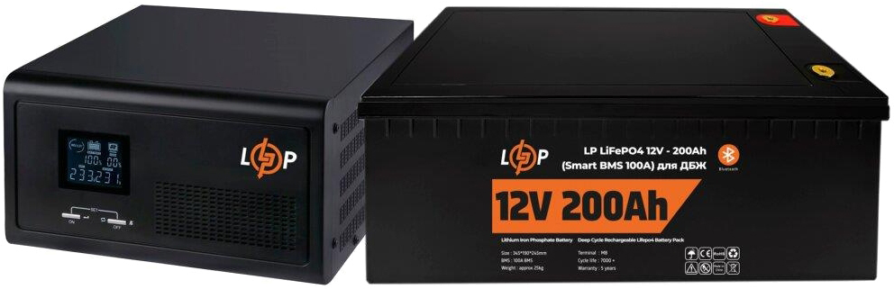 Комплект резервного питания LogicPower UPS 1000VA + АКБ LiFePO4 2560W (20482) в интернет-магазине, главное фото