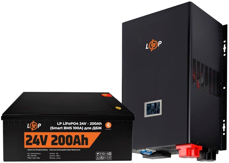 Комплект для резервного живлення LogicPower UPS 3600VA + АКБ LiFePO4 5120W (20490)