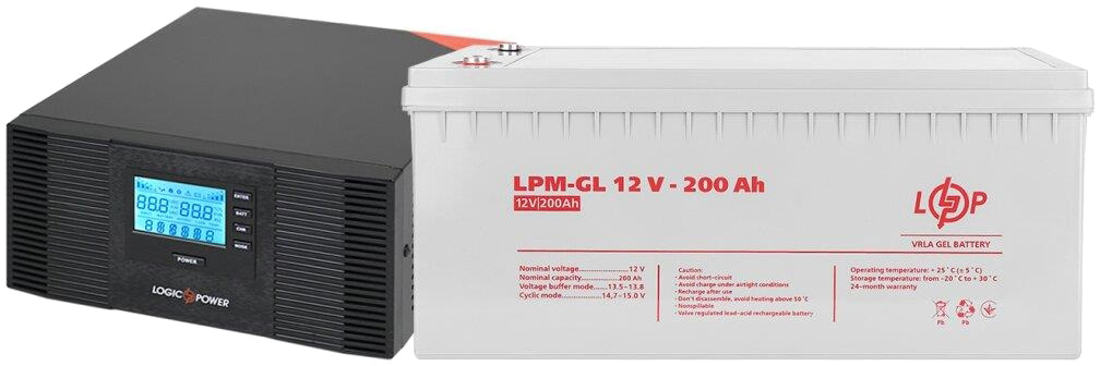 Комплект для резервного живлення LogicPower UPS B1500 + АКБ GL 2400W (19998) в інтернет-магазині, головне фото