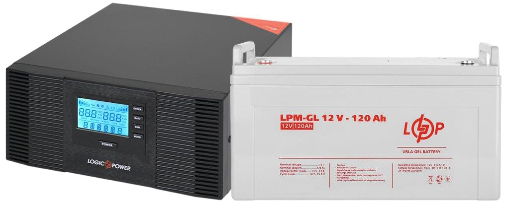 Комплект для резервного живлення LogicPower UPS B1500 + АКБ GL 1440W (19996)