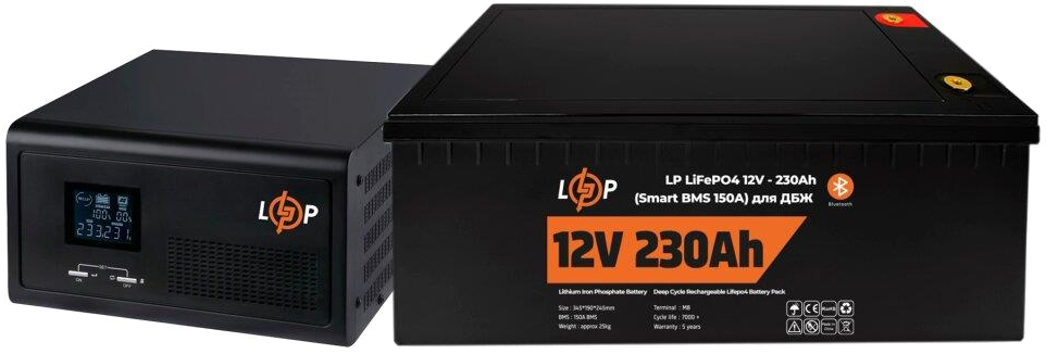 Комплект для резервного живлення LogicPower UPS 1500VA + АКБ LiFePO4 2944W (20486)