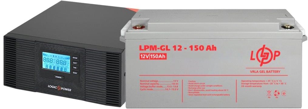 Комплект для резервного живлення LogicPower UPS B1500 + АКБ GL 1800W (19997) в інтернет-магазині, головне фото