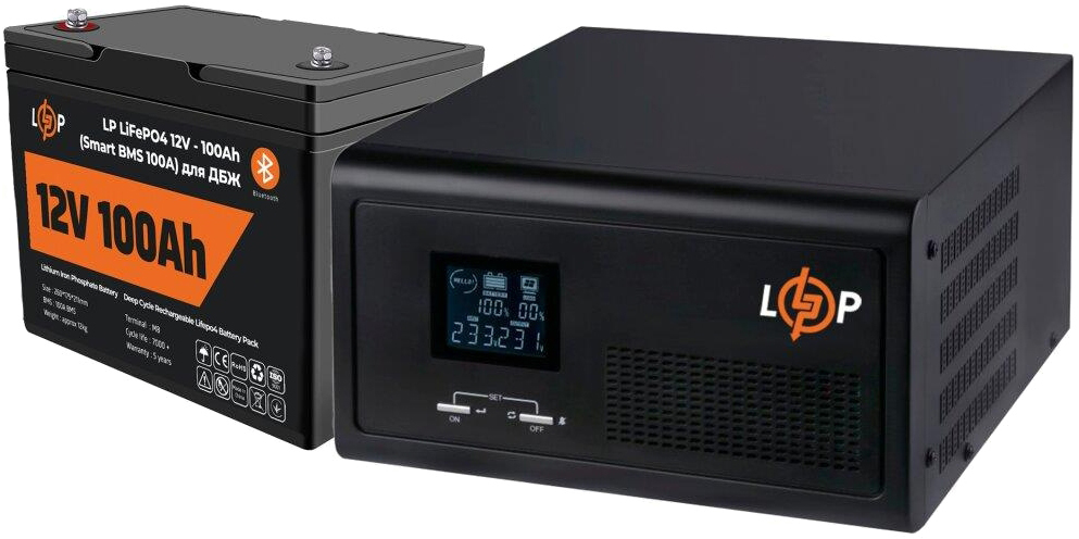 Комплект для резервного питания LogicPower UPS 1000VA + АКБ LiFePO4 1280W (20481)