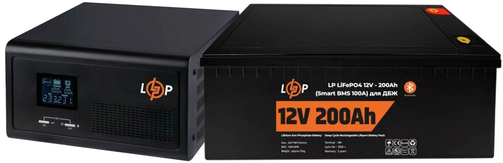 Комплект для резервного живлення LogicPower UPS 430VA + АКБ LiFePO4 2560W (20479)