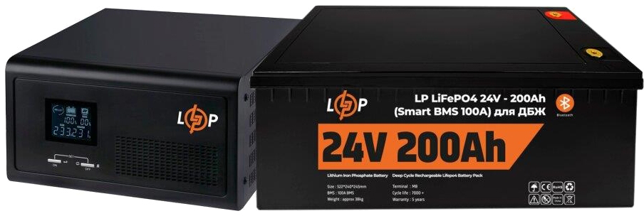 Комплект резервного живлення LogicPower UPS 2300VA + АКБ LiFePO4 5120W (20488)