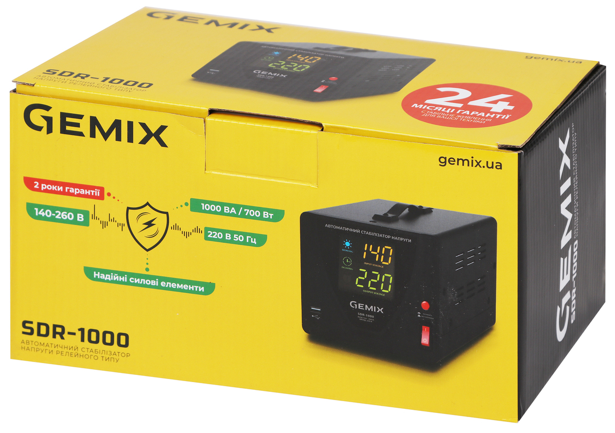 в продаже Стабилизатор напряжения Gemix SDR-1000 - фото 3