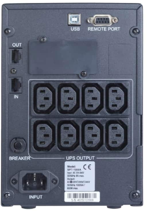 Джерело безперебійного живлення Powercom SPT-1500-II LCD ціна 12750 грн - фотографія 2