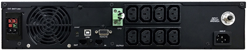 Источник бесперебойного питания Powercom SRT-2000A, 1800 Вт, 8 х IEC, AVR, LCD, USB цена 28400 грн - фотография 2