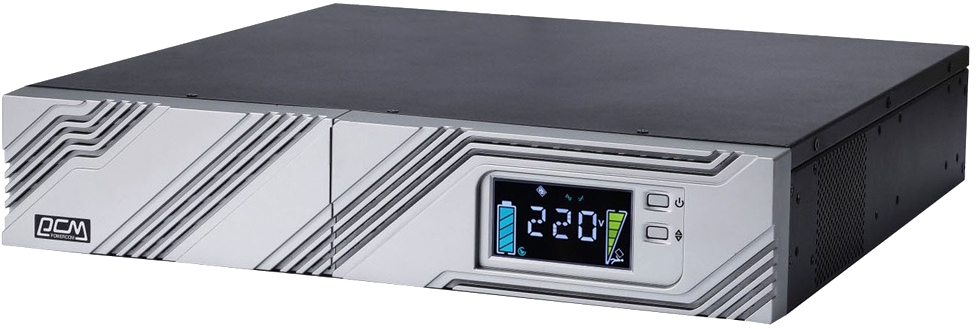 Powercom SRT-2000A, 1800 Вт, 8 х IEC, AVR, LCD, USB