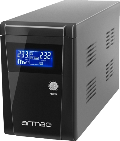 в продажу Джерело безперебійного живлення Armac OFFICE O/1000E/LCD, Line Interactive 1000VA/650W, 3хFrench, USB-B LCD Metal Case - фото 3