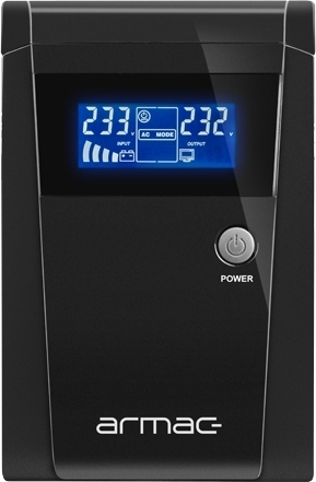 Armac OFFICE O/1000F/LCD, Line Interactive 1000VA/650W, 3хSchuko, USB-B LCD Metal Case