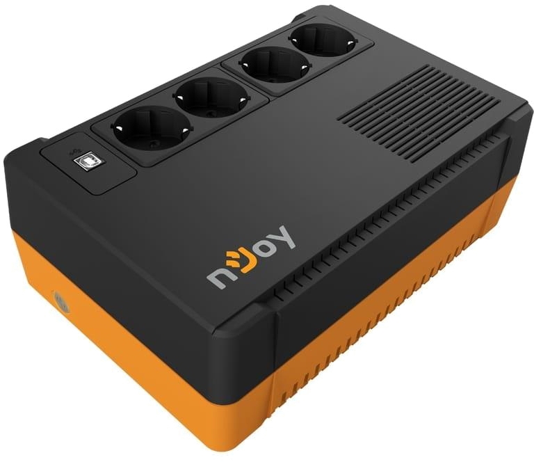nJoy Soter 600 (PWUP-LI060SR-AZ01B), Lin.int., 4 x Schuko, USB, пластик