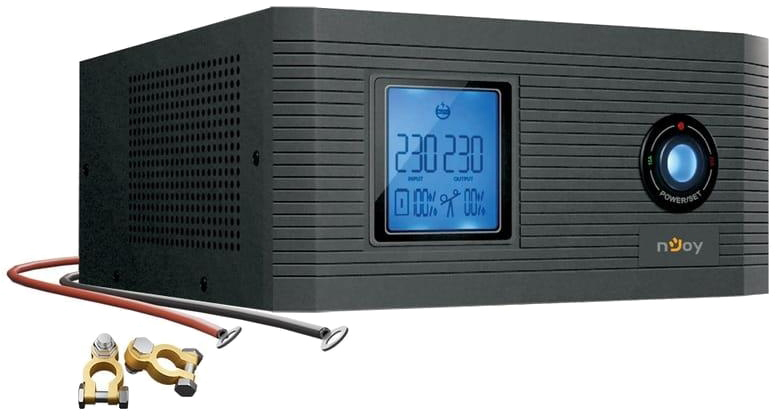 nJoy Aira 600 (UPCSTLP860TAICP01B), Lin.int., 2 x Schuko, LCD, пластик под внешний АКБ 40-200Ah