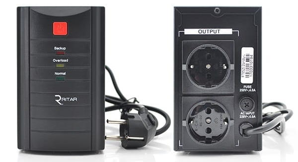 Ritar RTM525 (315W), Standby-L, 2xSchuko, металл (RTM525L/09989)