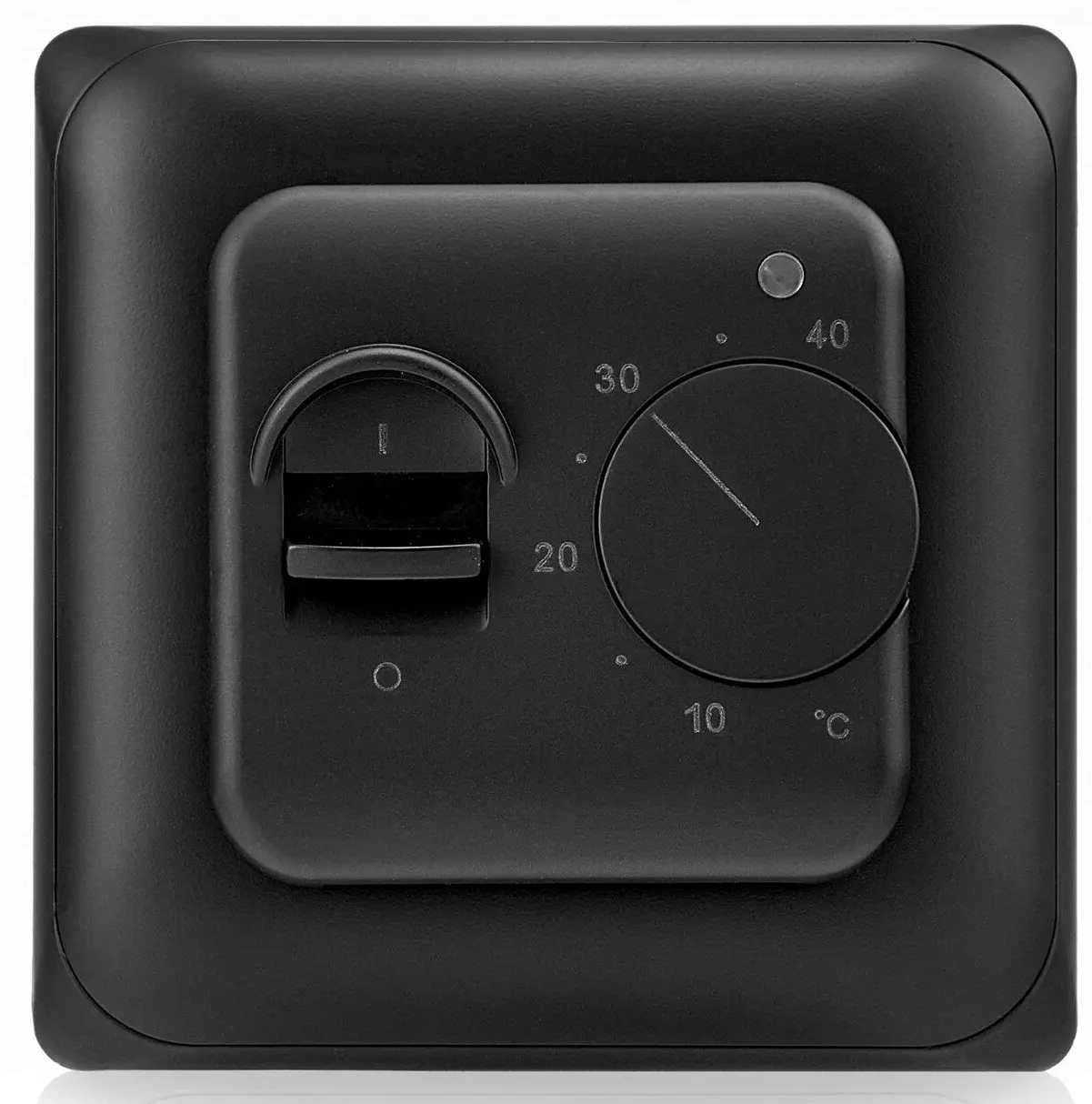 Терморегулятор чорного кольору для теплої підлоги In-Therm RTC 70.26 Black matte
