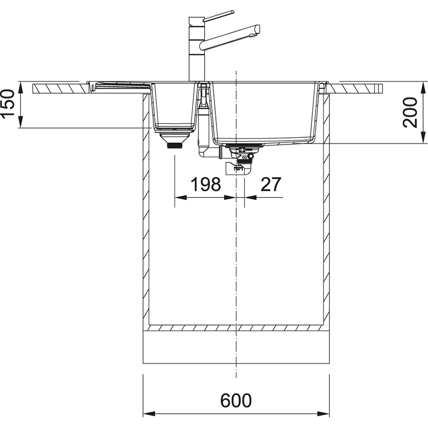 Franke Sirius 2.0 S2D 651-78 (143.0632.390) Габаритні розміри