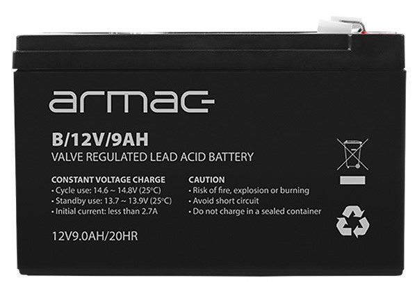 Інструкція акумуляторна батарея Armac 12V, 9.0 A (B/12V/9AH)