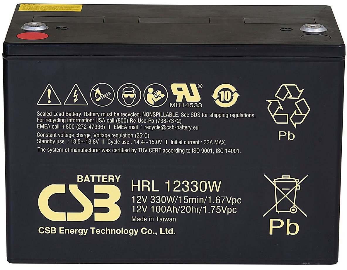 Инструкция аккумуляторная батарея CSB 12V 330W HRL12330W