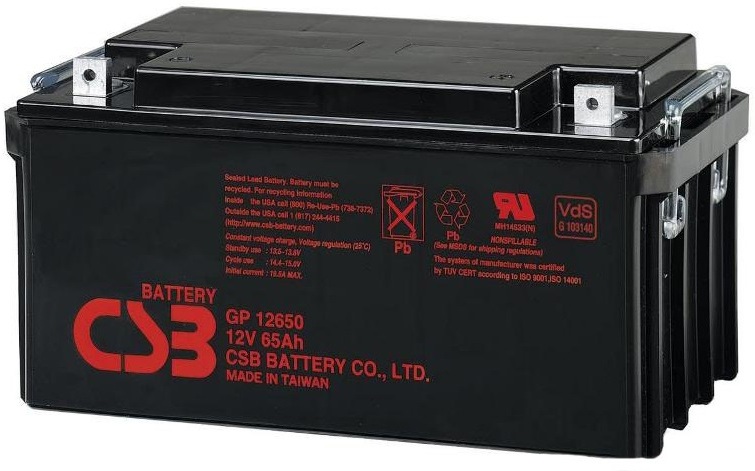 Інструкція акумуляторна батарея CSB 12V 65AH (GP12650/01558) AGM
