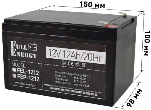 Акумуляторна батарея Full Energy FEP-1212 ціна 1320.00 грн - фотографія 2