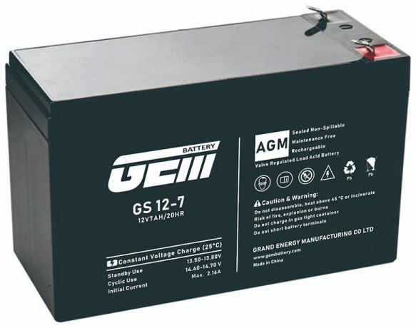 Аккумулятор свинцово-кислотный AGM GEM Battery GS 12-7