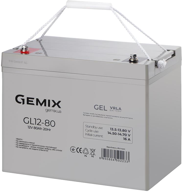 Аккумуляторная батарея Gemix GL12-80 gel цена 7000 грн - фотография 2