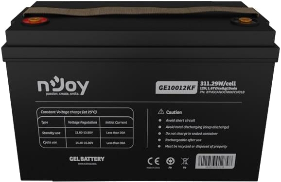 Акумуляторна батарея nJoy GE10012KF 12V 100AH (BTVGCAHOCHKKFCN01B) GEL ціна 10999.00 грн - фотографія 2