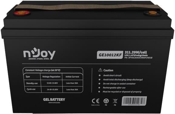 Акумуляторна батарея nJoy GE10012KF 12V 100AH (BTVGCAHOCHKKFCN01B) GEL ціна 0 грн - фотографія 2