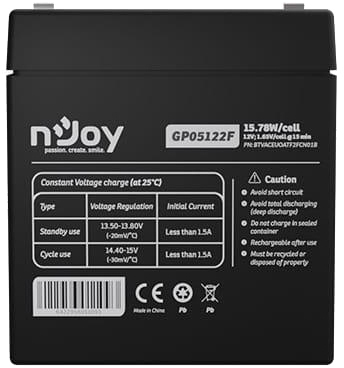 в продаже Аккумуляторная батарея nJoy GP05122F 12V 5AH (BTVACEUOATF2FCN01B) AGM - фото 3