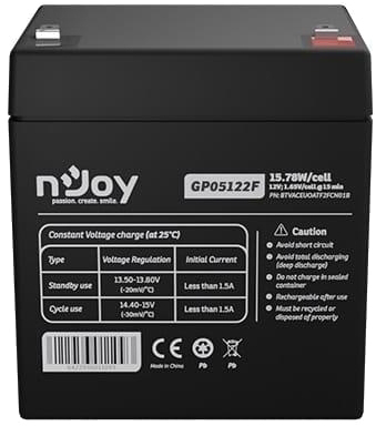 Характеристики аккумуляторная батарея nJoy GP05122F 12V 5AH (BTVACEUOATF2FCN01B) AGM