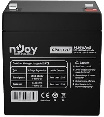 Акумуляторна батарея nJoy GP4.5121F 12V 4.5AH (BTVACDUEATE1FCN01B) AGM ціна 449 грн - фотографія 2