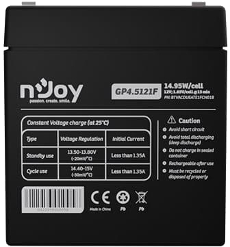 в продажу Акумуляторна батарея nJoy GP4.5121F 12V 4.5AH (BTVACDUEATE1FCN01B) AGM - фото 3