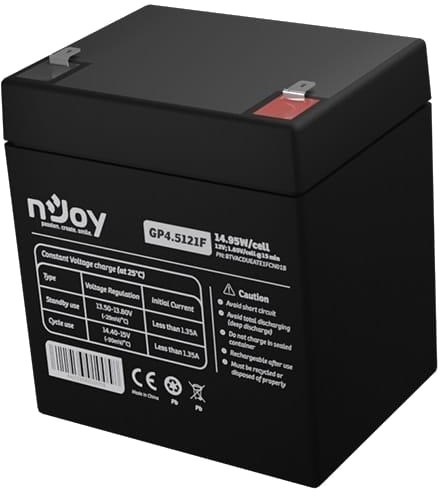 Аккумуляторная батарея nJoy GP4.5121F 12V 4.5AH (BTVACDUEATE1FCN01B) AGM отзывы - изображения 5