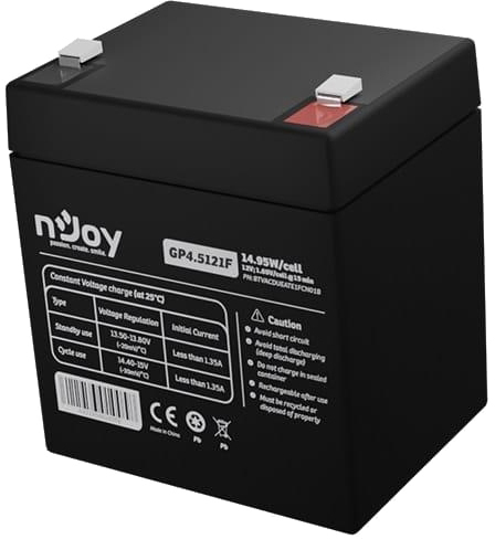 Акумуляторна батарея nJoy GP4.5121F 12V 4.5AH (BTVACDUEATE1FCN01B) AGM інструкція - зображення 6