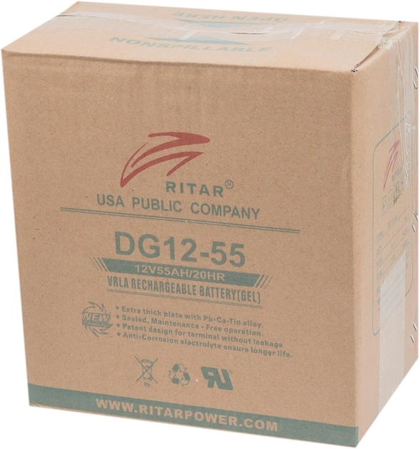Акумуляторна батарея Ritar DG12-55 ціна 5987 грн - фотографія 2