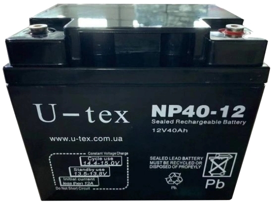 Акумуляторна батарея U-tex 12В / 40 Ah в інтернет-магазині, головне фото