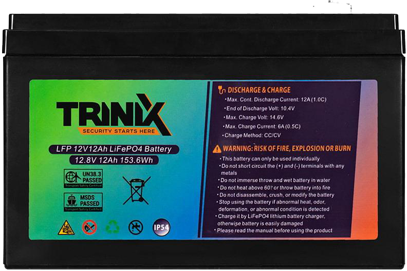 Акумуляторна батарея Trinix LFP 12V12Ah LiFePo4 ціна 3339 грн - фотографія 2