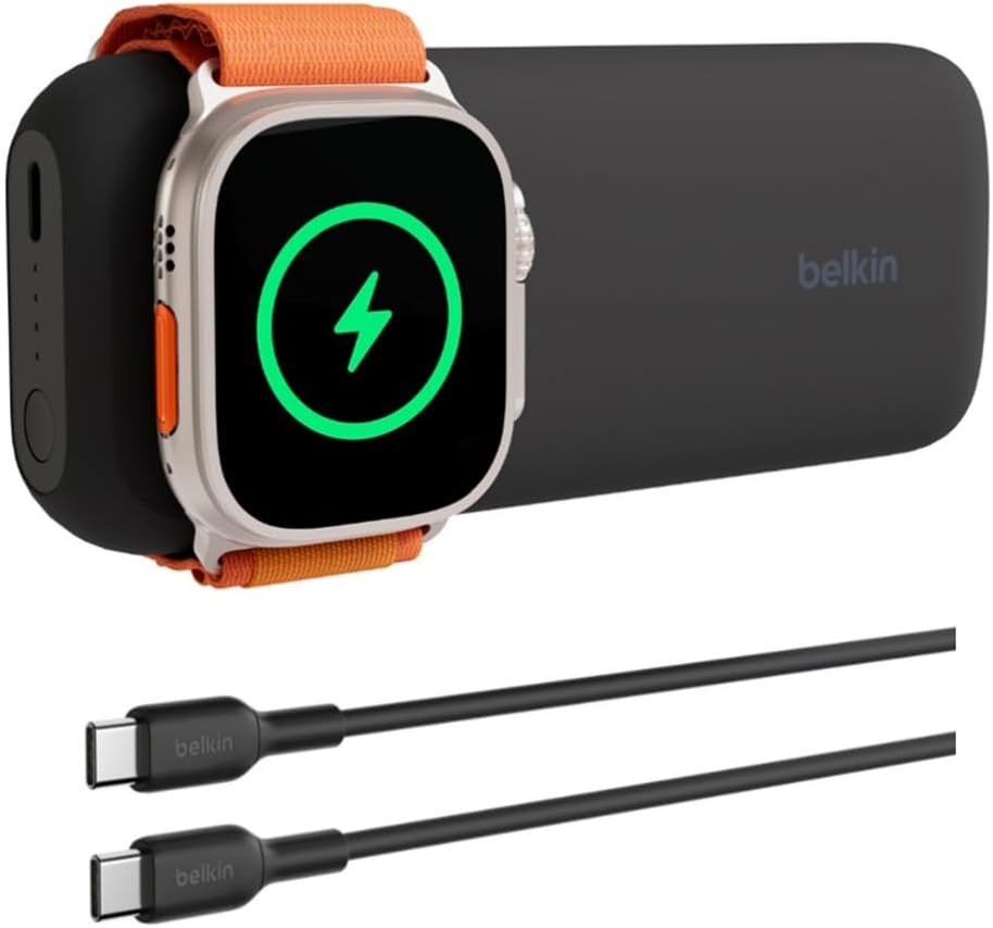 Повербанк Belkin 10000mAh 20W with Fast Wireless Charger for Apple Watch Black (BPD005BTBK) ціна 3999 грн - фотографія 2