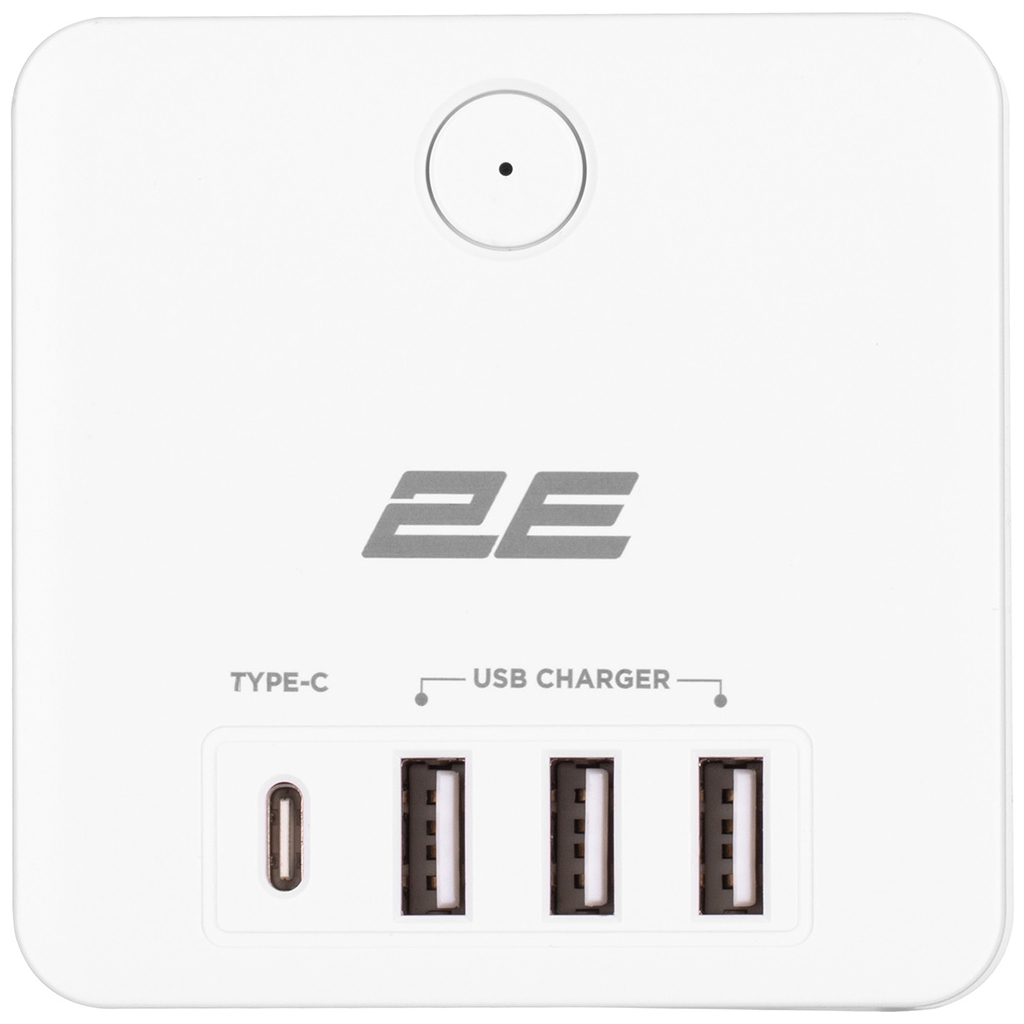 Сетевой фильтр 2E 3*USB-A, 1*USB-C (2E-AD431WH) цена 699.00 грн - фотография 2