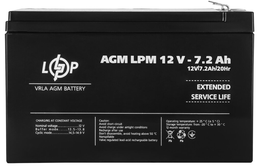 продаём LogicPower AGM LPM 12V - 7.2 Ah в Украине - фото 4