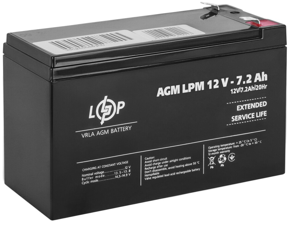 Акумулятор свинцево-кислотний LogicPower AGM LPM 12V - 7.2 Ah відгуки - зображення 5