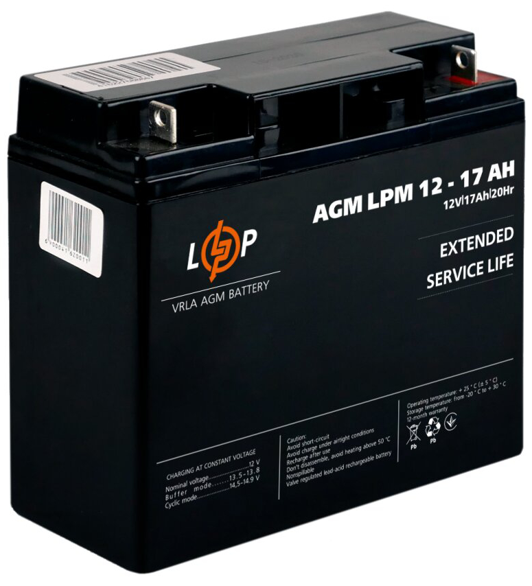 в продажу Акумулятор свинцево-кислотний LogicPower AGM LPM 12V - 17 Ah (2020) - фото 3