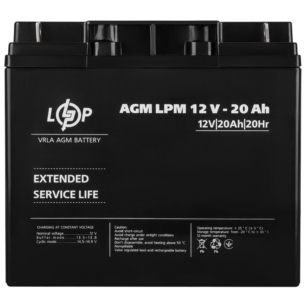 в продажу Акумулятор свинцево-кислотний LogicPower AGM LPM 12V - 20 Ah - фото 3
