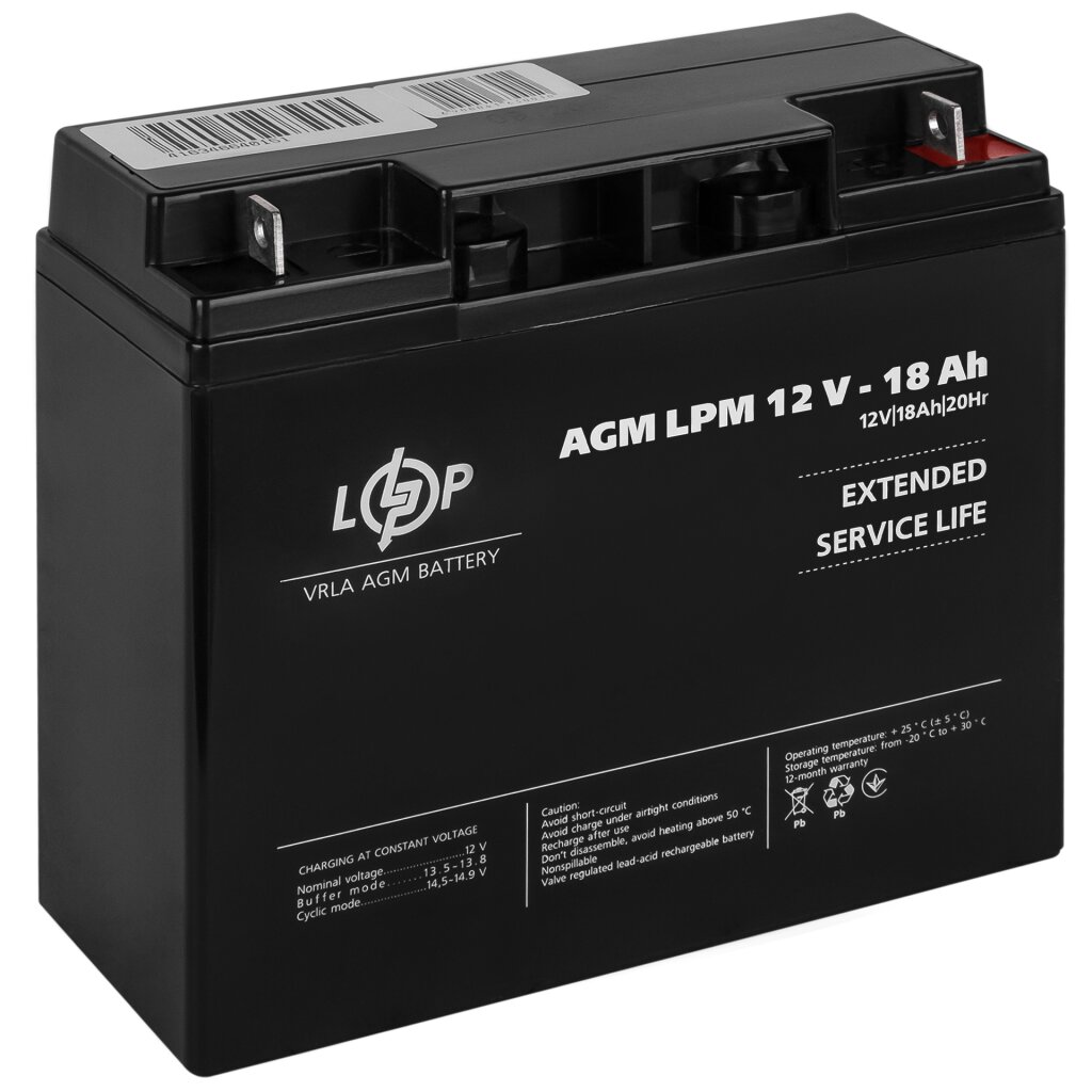 в продажу Акумулятор свинцево-кислотний LogicPower AGM LPM 12V - 18 Ah - фото 3